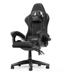 Onemill Ergonomic Gaming Chair,soft Pu Leather With Adjustable Reclining Back Black - thumbnail 1