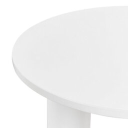 Wyld and Coco White Retro Round Coffee Table 60Cm, Engineered Wood, Novawood Range - thumbnail 3