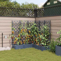 Berkfield Modern Garden Planters Grey 120 X 120 X 126 Cm Steel - thumbnail 2