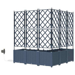 Berkfield Modern Garden Planters Grey 120 X 120 X 126 Cm Steel - thumbnail 6