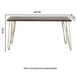 Dallas Dark Mango Wood Rectangular Dining Table Set With 4 Chairs - thumbnail 5