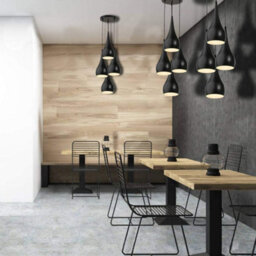 4 Head Teardrop Ceiling Pendant Light E27 Black Modern Fixture - thumbnail 7