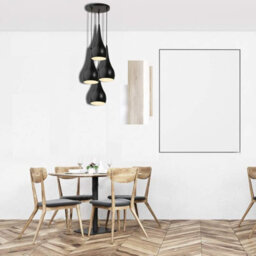 4 Head Teardrop Ceiling Pendant Light E27 Black Modern Fixture - thumbnail 6