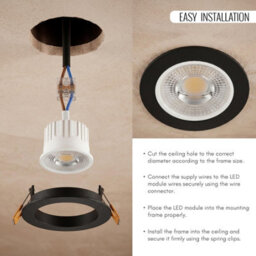 Led Spot Lights Ceiling Cool White 6400K Recessed Downlight 9W 720Lm 230V Bulb Lights 10 Pack - thumbnail 4