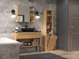 Nel Iii Bathroom Cabinet Artisan Oak - thumbnail 4
