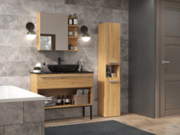 Nel Iii Bathroom Cabinet Artisan Oak - thumbnail 3