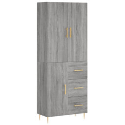 Berkfield Highboard Grey Sonoma 69.5X34X180 Cm Engineered Wood - thumbnail 2