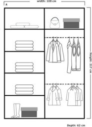 Sliding Wardrobes 4 u LTD Double Mirror Sliding Door Wardrobe Sleek Design Comes In Width 90/100/120/150/180/203/250Cm(Grey W180Cm X H217Cm) - thumbnail 3