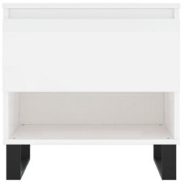 Berkfield Modern Coffee Tables 2 Pcs High Gloss White 50X46X50 Cm Engineered Wood - thumbnail 6