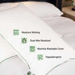 Martian Made Martian Dreams Velistra™ - Ultra Soft Microfibre Hotel Pillows 2 Pack - Super King Size (50X90Cm) - thumbnail 3