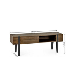 Oakham Premium Tallis Tv Unit Up To 65 Inch In Rustic Wood Effect - thumbnail 9
