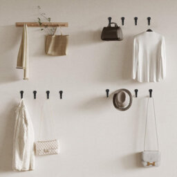 12 Pack Black Coat Hooks, Screw, In Wall Hooks, Vintage Metal, For Bathroom, Bedroom, Acoustic Panels - thumbnail 5