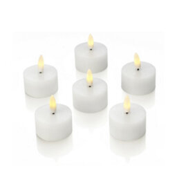 Auraglow Set Of 6 Flickering Flame Led Tea Lights - thumbnail 9