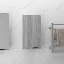 Vidaxl Wall-Mounted Bathroom Cabinet Grey Sonoma 32X20X67 Cm