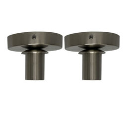 First Choice Lighting Set Of 2 Cynthia - Satin Nickel Ceiling Flush Lights For Shades - thumbnail 1