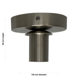 First Choice Lighting Set Of 2 Cynthia - Satin Nickel Ceiling Flush Lights For Shades - thumbnail 3