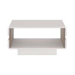 Furniture To Go Chelsea Small Designer Coffee Table In White With Oak Trim - thumbnail 2