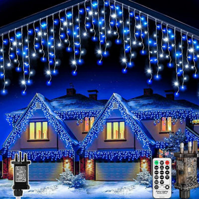 Outdoor Led Curtain Lights , Icicle Fairy String For Christmas Tree, House, Party And Garden - image 1