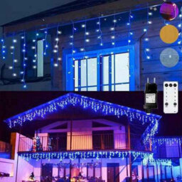 Outdoor Led Curtain Lights , Icicle Fairy String For Christmas Tree, House, Party And Garden - thumbnail 4