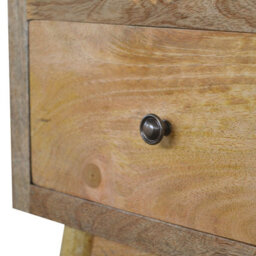 Wyld Haus Neive Scandi Mango Wood Bedside With 2 Drawers - thumbnail 6