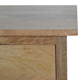 Wyld Haus Neive Scandi Mango Wood Bedside With 2 Drawers - thumbnail 5