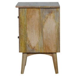 Wyld Haus Neive Scandi Mango Wood Bedside With 2 Drawers - thumbnail 9