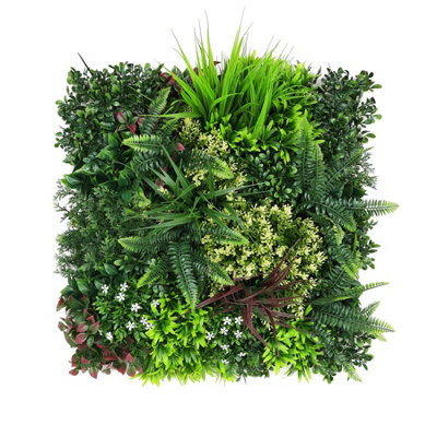 True Products Premium Artificial Green Plant Living Wall Panel 50Cm X 50Cm - Carnival D - image 1