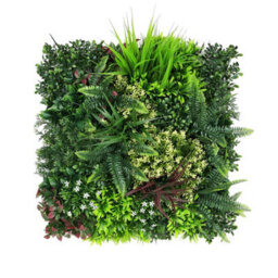 True Products Premium Artificial Green Plant Living Wall Panel 50Cm X 50Cm - Carnival D - thumbnail 1