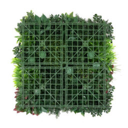 True Products Premium Artificial Green Plant Living Wall Panel 50Cm X 50Cm - Carnival D - thumbnail 5