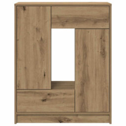 Berkfield Sideboard With Drawers And Doors Artisan Oak 73X31X90 Cm - thumbnail 6