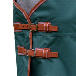 "Weatherbeeta Comfitec Tyro Standard-Neck Midweight Horse Turnout Rug Green/burnt Orange/white (6 5"")" - thumbnail 3