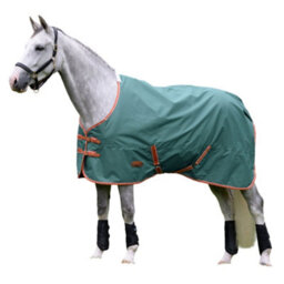 "Weatherbeeta Comfitec Tyro Standard-Neck Midweight Horse Turnout Rug Green/burnt Orange/white (6 5"")" - thumbnail 2