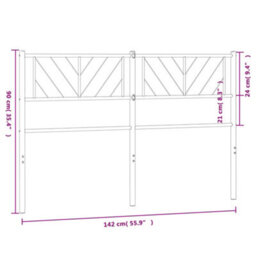 Berkfield Metal Headboard White 135 Cm - thumbnail 7