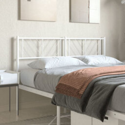 Berkfield Metal Headboard White 135 Cm - thumbnail 1