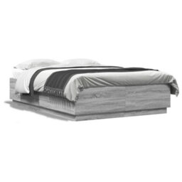 Berkfield Bed Frame Without Mattress Grey Sonoma 140X200 Cm - thumbnail 2