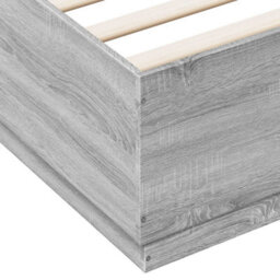 Berkfield Bed Frame Without Mattress Grey Sonoma 140X200 Cm - thumbnail 7