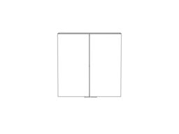 GoodHome Imandra Compact Gloss Grey Bathroom Double Wall Cabinet (H)60Cm (W)60Cm - thumbnail 6