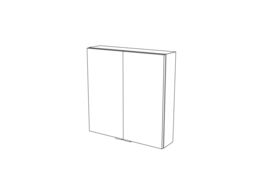 GoodHome Imandra Compact Gloss Grey Bathroom Double Wall Cabinet (H)60Cm (W)60Cm - thumbnail 7
