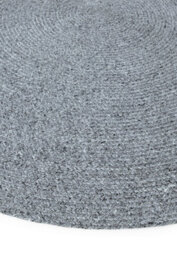 Grey Plain Modern Easy To Clean Handmade Dining Room Bedroom And Living Room Rug-200Cm (Circle) - thumbnail 4