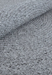 Grey Plain Modern Easy To Clean Handmade Dining Room Bedroom And Living Room Rug-200Cm (Circle) - thumbnail 6