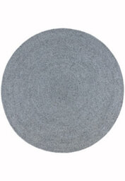 Grey Plain Modern Easy To Clean Handmade Dining Room Bedroom And Living Room Rug-200Cm (Circle) - thumbnail 7