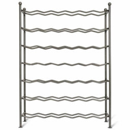 Garden Trading Deluxe 42 Bottle Large Wine Rack Freestanding Steel Zig Zag Style Wine Bottle Storage Rack Holder For Bar Home Kitchen - thumbnail 2