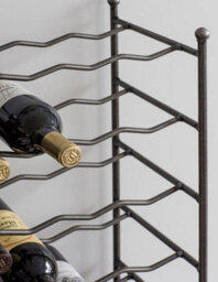 Garden Trading Deluxe 42 Bottle Large Wine Rack Freestanding Steel Zig Zag Style Wine Bottle Storage Rack Holder For Bar Home Kitchen - thumbnail 4
