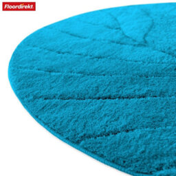 Floordirekt Maris Microfibre Bath Mat Leaf Pattern Non Slip Latex Back Bathroom Rug Turquoise 120 X 120 X 3 Cm - thumbnail 2