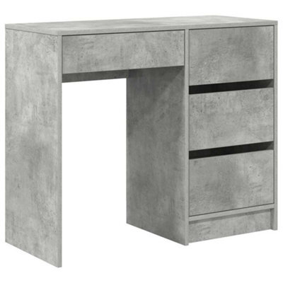 Berkfield Modern Grey Writing Desk Concrete Grey Concrete Standard Storage - image 1