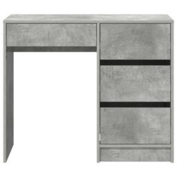 Berkfield Modern Grey Writing Desk Concrete Grey Concrete Standard Storage - thumbnail 6