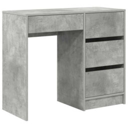 Berkfield Modern Grey Writing Desk Concrete Grey Concrete Standard Storage - thumbnail 1