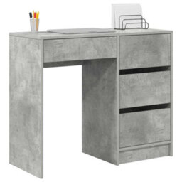 Berkfield Modern Grey Writing Desk Concrete Grey Concrete Standard Storage - thumbnail 3