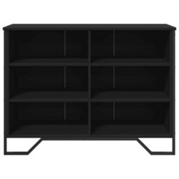 Berkfield Sideboard Black 101X35.5X74.5 Cm Engineered Wood - thumbnail 4