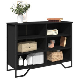 Berkfield Sideboard Black 101X35.5X74.5 Cm Engineered Wood - thumbnail 1